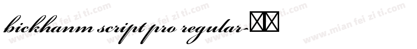 bickhanm script pro regular字体转换